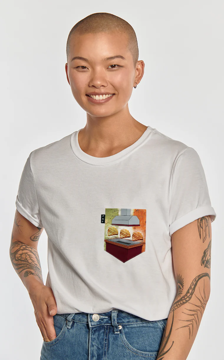 T-shirt coupe Boyfriend à poche Bar à Pain – Image 5