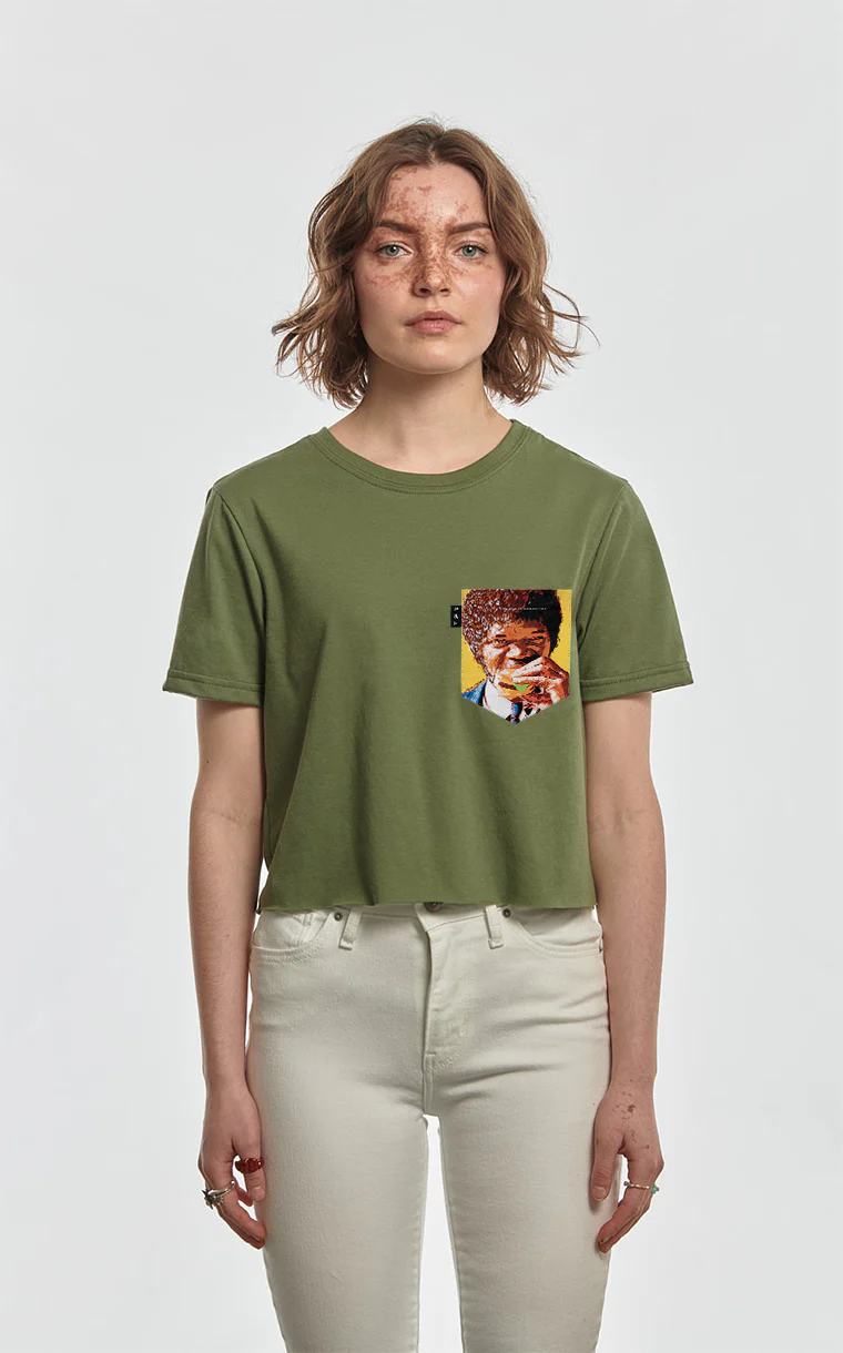 T-shirt « crop top » à poche Say poche again – Image 8